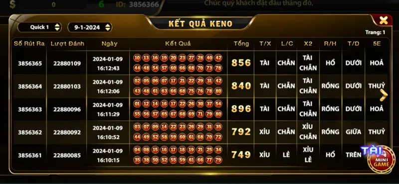 Tải Go88 để chơi game Keno